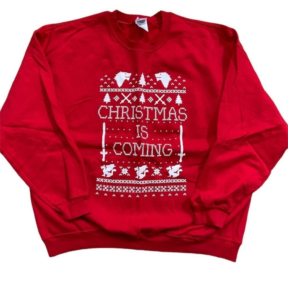 Games Of Thrones Christmas Is Coming Ugly Sweatshirt size 2XL